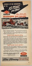 1953 Print Ad Ford Tractor Pulls Dearborn Hay Balers Birmingham,Michigan - £12.65 GBP