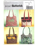 Butterick Pattern B5367 Tote Bags in 3 Styles Uncut - $5.00
