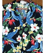 Vintage Hawaiian Shirt KYs International Women&#39;s Large Made in USA Short... - £19.53 GBP