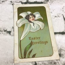 Vintage Antique Postcard Easter Greetings Early 1900’s Ephemera Posted  - £9.46 GBP