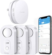 Govee Wifi Water Sensor 3 Pack, Smart Water Leak Detector, 100Db Adjustable - £53.76 GBP