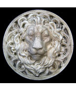 Large Roman Facing Lion Sculpture Wall Relief plaque - $39.59