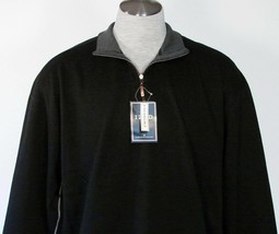 Izod Black &amp; Gray Reversible 1/4 Zip Pullover Sweater Men&#39;s NWT - £55.74 GBP