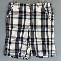 BKE Berkeley Shorts Mens 31 Plaid Chino Athletic Flat Front Summer Casual - £7.90 GBP