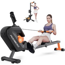Rowing Machine, Max 350 Lbs Magnetic Rower With Lcd Monitor, Tablet Hold... - £332.82 GBP