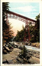 Railroad Trestle Across Ausable Chasm New York NY UNP Unused WB Postcard L6 - £2.29 GBP