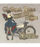 Harley Davidson Chilkoot Pass Skagway Alaska XL T-Shirt Gray Motorcycle ... - £13.23 GBP