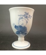 Samurai Mikawachi Karako Hirado Broth Cups Blue and White With Children ... - $94.63 CAD