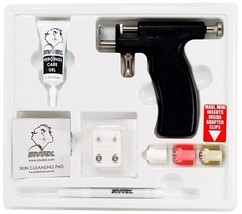 Universal Ear Piercing Gun Kit with 24 Pairs of CZ Earring Studs Cartilage Earri - £55.46 GBP