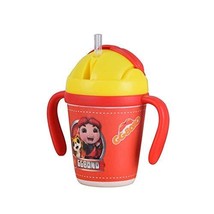 Bamboo Fiber Children Kid Baby Cups Portable Leakproof Straw Cup Cartoon... - £17.07 GBP