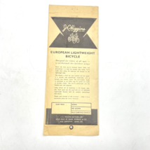 Vintage  JC Higgins Sears  Bicycle Manual  Parts List Instructions - $556.20 MXN