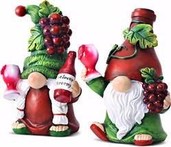 Wine Gnomes Figurines 2PCS - Home Party Wine Bar Decor - Gnome Gifts for... - £23.49 GBP