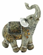 Ebros Bejeweled Mosaic Right Facing Feng Shui Elephant With Trunk Up Statue 6&quot;H - £19.17 GBP