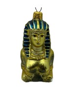 Vintage Egyptian Sphinx Pharoah Cleopatra Blown Glass Christmas Ornament... - $33.06 CAD