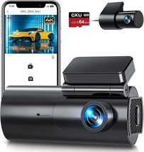 Dash Cam Front and Rear Camera 4K 2.5K Full Dashcams for Cars with 64GB ... - $185.51