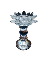 Crystal Lotus Flower Candle Holder Three Ball Home Decoration - $28.42