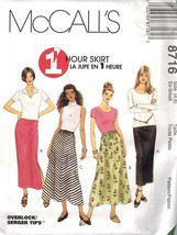 McCall&#39;s Sewing Pattern 8716 Pull on Skirts Stretch Knit Fabric Misses S... - £6.29 GBP