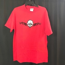 Silver Skull Red T-Shirt Alstyle Apparel &amp; Activewear Large L - £10.31 GBP
