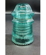 Antique Turquois Blue Glass Insulator Hemingray No 9 - Patent May 2 1893 - $19.79