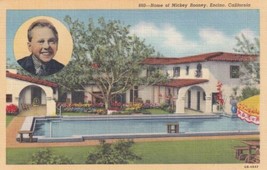 Encino California Ca Mickey Rooney Home Postcard C18 - £2.36 GBP