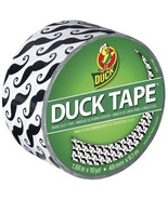 Duck Tape Brand Duct Tape, Black Mustache on White Background, 1.88&quot; W x... - £10.12 GBP