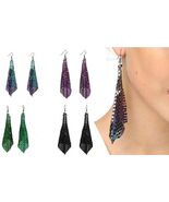 1 Pair Clip-On or Pierced Soft Metal Chip Bling Drop/Dangle Earrings 6 C... - $183.25 MXN