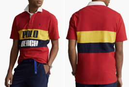 Polo Ralph Lauren Classic Fit Beach Logo Graphic Rugby Shirt ( S ) - £85.52 GBP