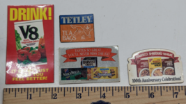 Vintage Nabisco  v8 vegetableJuice Tetley fig newton fridge refrigerator magnets - $6.88