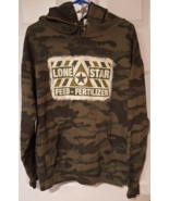 Lone Star Feed Fertilizer Camo Hoodie Mens Size Large - £30.72 GBP