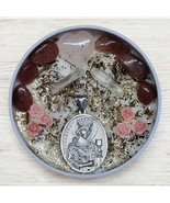 Saint Barbara Loving Candle with Strawberry &amp; Rose Quartz - $26.66