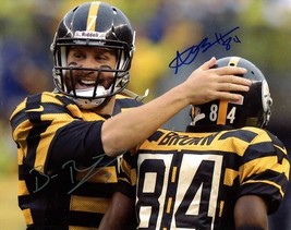 Ben Roethlisberger Antonio Brown Signed Photo 8X10 Rp Autographed Steelers - £15.72 GBP