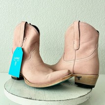 Lane EMMA JANE Womens Cowboy Bootie 8.5 Pink Leather Western Cowgirl Ankle Boots - $143.55