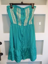 Flying Tomato Boho Dress Embroidered Strapless W/Lace Size L Women&#39;s - $19.32