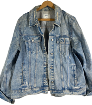 Old Navy Jean Jacket Size XL Womens Distressed Denim Button Up Streetwea... - $546.70 MXN