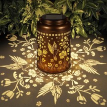 Solar Lanterns Outdoor Waterproof Hummingbird Garden Decor Gifts For, Porch - $44.99