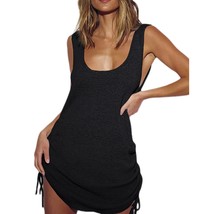 Crochet Beach Cover Ups For Women Scoop Neck Sleeveless Sexy Knitted Swi... - $59.99