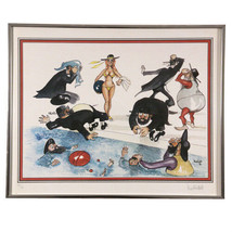 Untitled (Scene Around a Pool) By Martin Holt Signed Ltd Edition Lithograph - £167.20 GBP