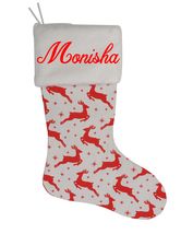 Monisha Custom Christmas Stocking Personalized Burlap Christmas Decoration - $17.99