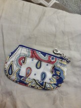 Vera Bradley Clip Zip ID Coin Purse Marine Paisley EUC - £9.00 GBP