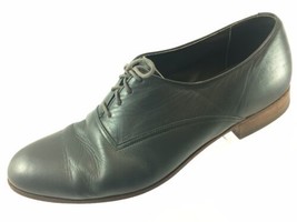 SH20 Hanover 10.5D Gray Leather Plain Toe Oxford Dress Shoes USA Made - £24.06 GBP