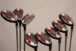 Big Tall Xxl +2 New Hybrids All Rescue Graphite 3-PW Golf Clubs Set Jumbo Grips - £494.12 GBP