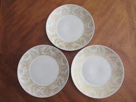 Lot 3x Rosenthal Continental Idyll Gold Bird Pattern 10.5&quot; Salad Plate G... - $534.78 MXN