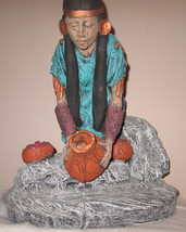 Vintage Native American Chalkware Indian Fetching Water - £128.47 GBP