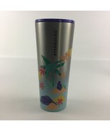 Starbucks 2020 Summer Stainless Steel Tumbler Mermaid Beach Palm Venti 24oz - $45.96 CAD