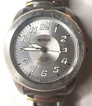 Benrus Quartz Day Japan Watch 2 Tone Stainless Band Untested - $8.05