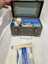 First Aid Kit Complete With Unused Vintage ( Expired) Products Metal Car... - $21.30