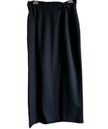 Vtg 90’s Women’s 10 Preston &amp; York Long Worsted Wool Skirt Front Slit Lined - $48.37 CAD