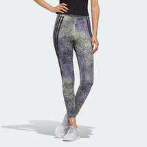 Adidas Feel Brilliant 7/8 Workout Leggings Yellow/Lavender Splatter Womens Small - £14.62 GBP