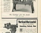 Warner &amp; Swasey Turret Lathes Ingersoll Milling Lodge &amp; Shipley 1909 Ad  - $17.82