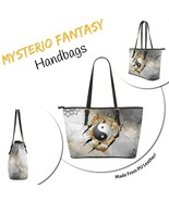 Dragon Kingdom Artistic Fantasy Inspired PU Leather Tote Handbag. - $135.00